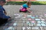 Malowanie kredą na Paprocanach